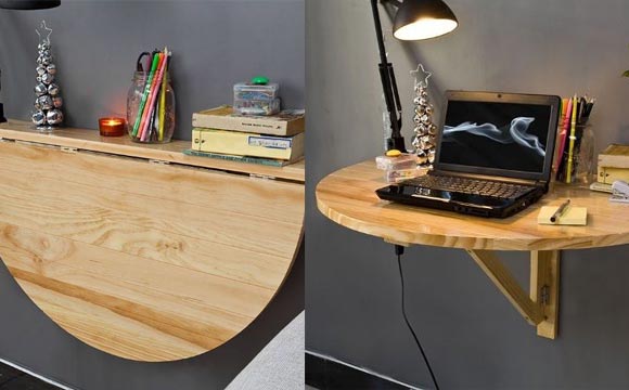 Uma outra opção de mesa de canto que pode ser apenas uma prateleira (Foto: BR.Pinterest.com.br)